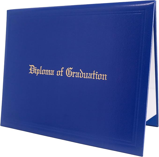 GraduationMall 11"x14" Imprinted Padded Diploma Cover Certificate Holder Royal by GraduationMall%C2%AE