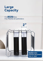 SortRax Plastic Extra Capacity Hanging File Folders, Heavy Duty - Image 2