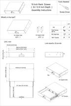 QiaoYoubang 2U Server Cabinet Case 19 Inch Rack Mount Lockable Drawer - Image 8