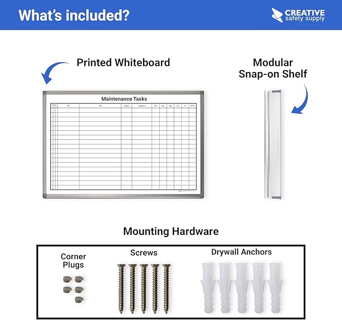 Maintenance Tasks Whiteboard 36"x 24" - Image 6