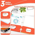 Two Pocket Portfolio Folders, PANDRI 60 Pack 3 Hole Punched 2 Pocket Folders - Image 4