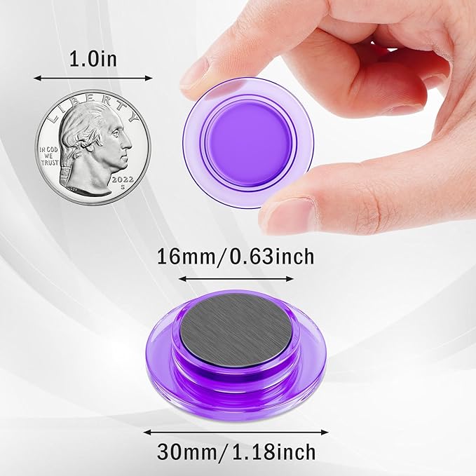 VNDUEEY 45 Pcs Round Whiteboard Magnets Fridge Magnets, Dry Board Refrigerator - Image 5