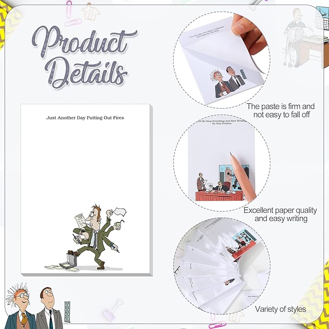 Funny Notepads with Sayings Sticky Funny Office Supplies to Do List Sarcastic - Image 3