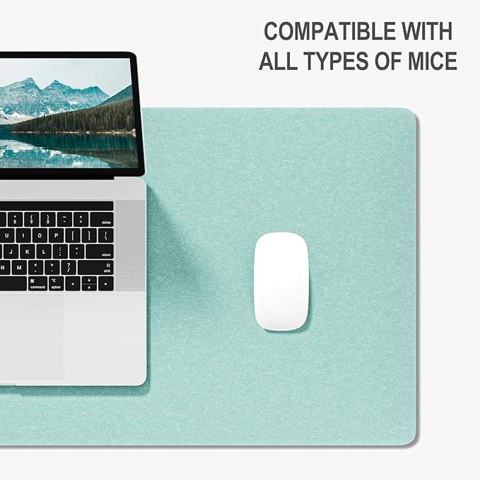 Auhoahsil Felt Desk Mat, Minimalist Large Mouse Pad XXL 35.5 x 15.7 in - Image 4