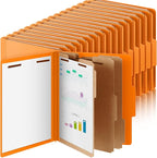 Skyygemm 36 Pcs Classification Folders Letter Size, 3 Divider Pressboard File by Skyygemm