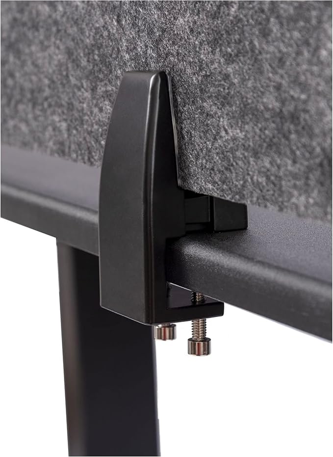 Stand Up Desk Store ReFocus Raw Clamp-On Acoustic Desk Divider Mounted Privacy - Image 6