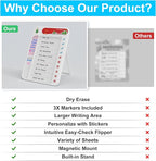 Magnetic Chore Chart for Kids, ADHD Task Tracker Easy-Check Routine Dry Erase - Image 4
