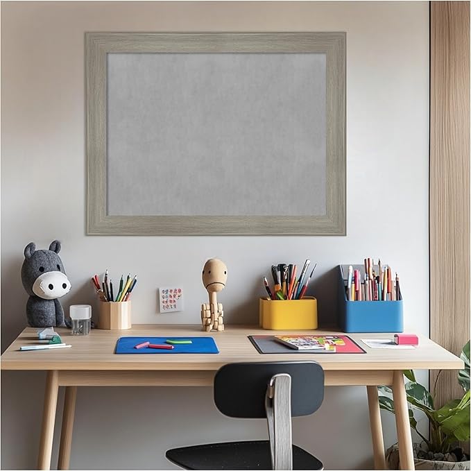 Amanti Art Grey Framed Magnetic Board 22x28 Medium Vision Board - Image 6