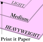 Print It - Vellum Bristol Colored Cardstock Cover Paper, 67 Lb, 8.5" X 11” - Image 2