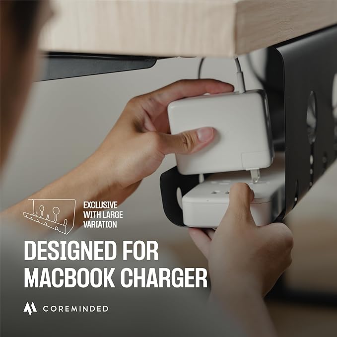 No-Drill Under Desk Cable Management Tray - Image 4