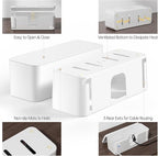YECAYE 2 Pack Cable Management Box, Pet Friendly Cord Organizer Box - Image 7