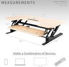 VIVO 42 inch Height Adjustable Stand Up Desk Converter, V Series, Quick Sit to - Image 4