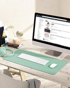YSAGi Non-Slip Leather Desk Pad, Waterproof Laptop Computer Desk Keyboard Mat - Image 2