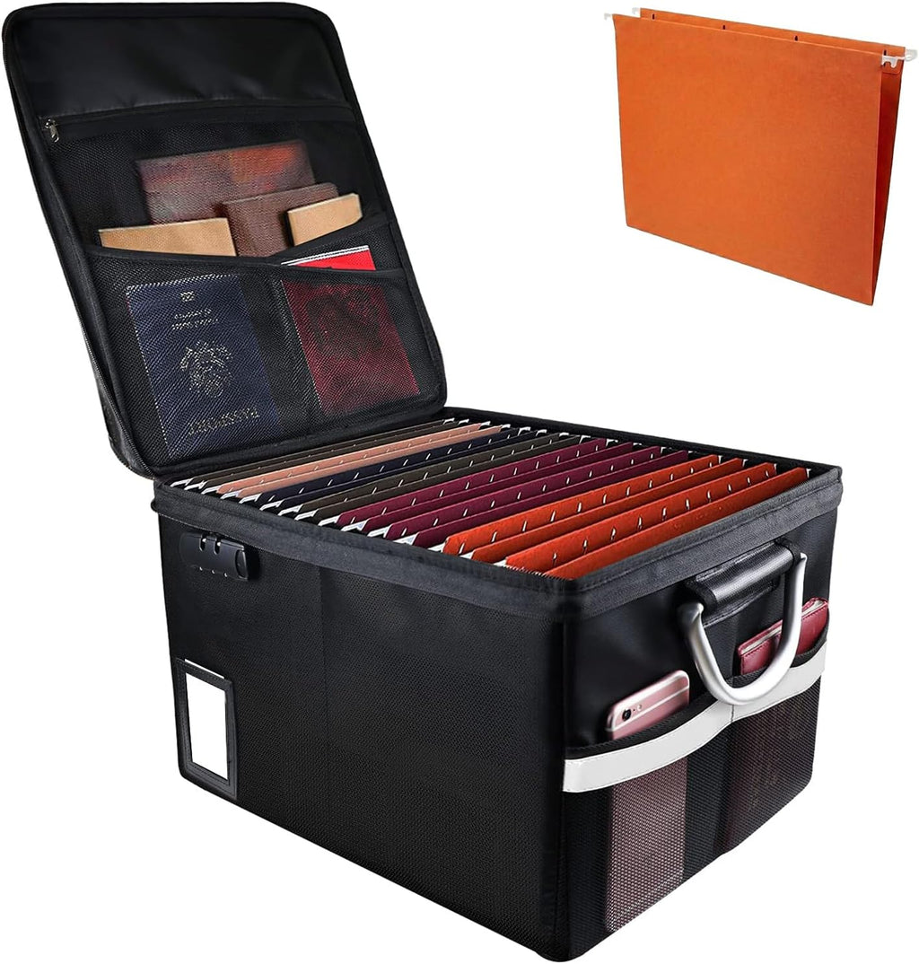 tomkid fireproof document box, fireproof file box with, main product view