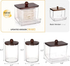 Tbestmax Qtips Holder Dispenser, 10 Cotton Ball/Swabs Storage Containers - Image 2