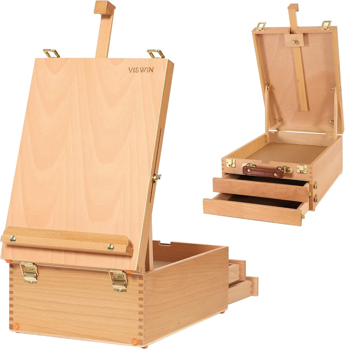 viswin large tabletop easel box with 3 storage, main product view