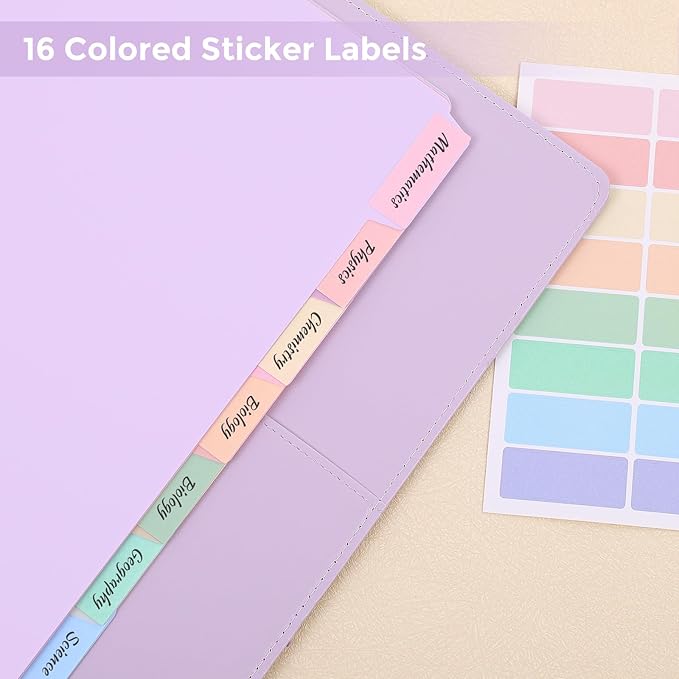SKYDUE Durable Plastic 8-Tab Dividers, Big Tab Dividers - Image 6