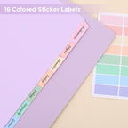 SKYDUE Durable Plastic 8-Tab Dividers, Big Tab Dividers - Image 5