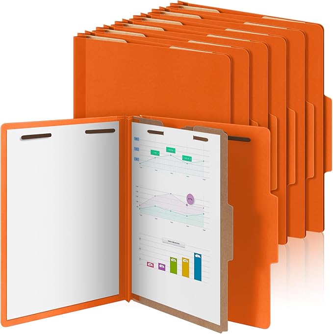 Skyygemm 12 Pcs Classification Folders Letter Size, 1 Divider Pressboard File by Skyygemm