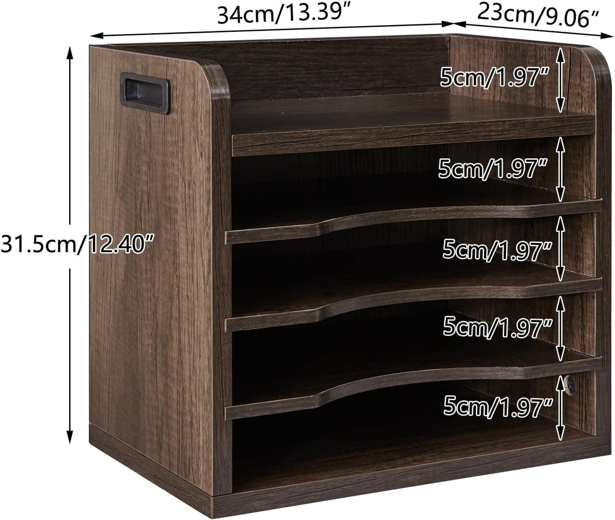 YMYNY Desktop File Organizer with Handle, Document Letter Mail Tray Sorter wi...