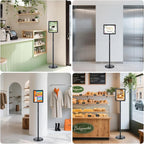 RedChili 2 Pack Sign Holder Stand 8.5x11 Inch, Adjustable Floor Standing Sign - Image 6