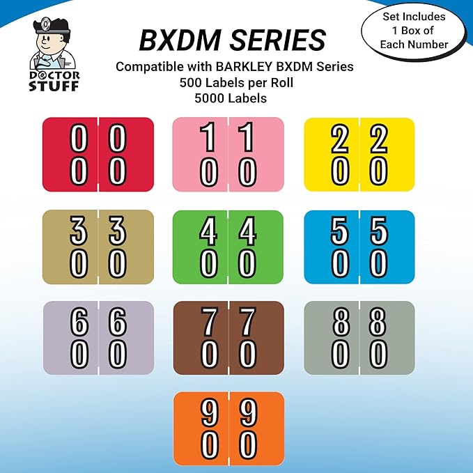 Doctor Stuff - File Folder Labels, Terminal Digit Filing, Consecutive Double - Image 4