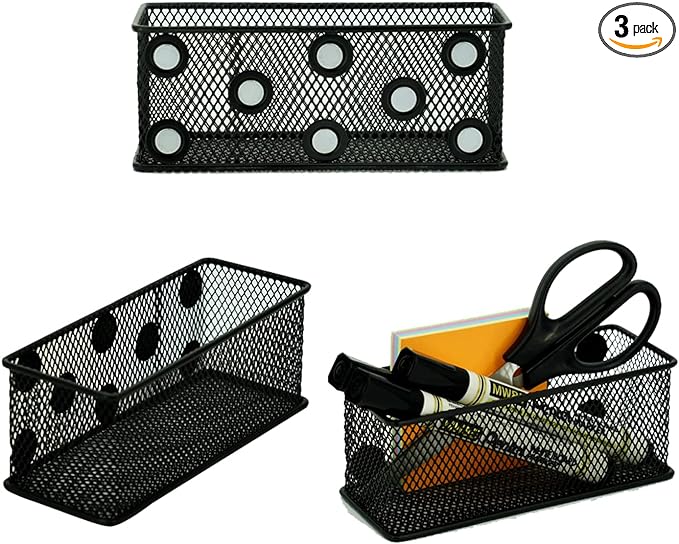 Neudeco Magnetic Locker Organizer and Accessories，Wire Mesh Magnetic Storage by Neudeco