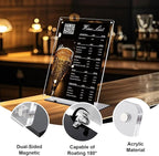 Rebehari 180° Adjustable Acrylic Sign Holder 8.5"x11", Magnetic Code Sign Menu - Image 3