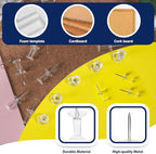 DANRONG 1600 PCS Clear Push Pins, Standard Thumb Tacks - Image 3