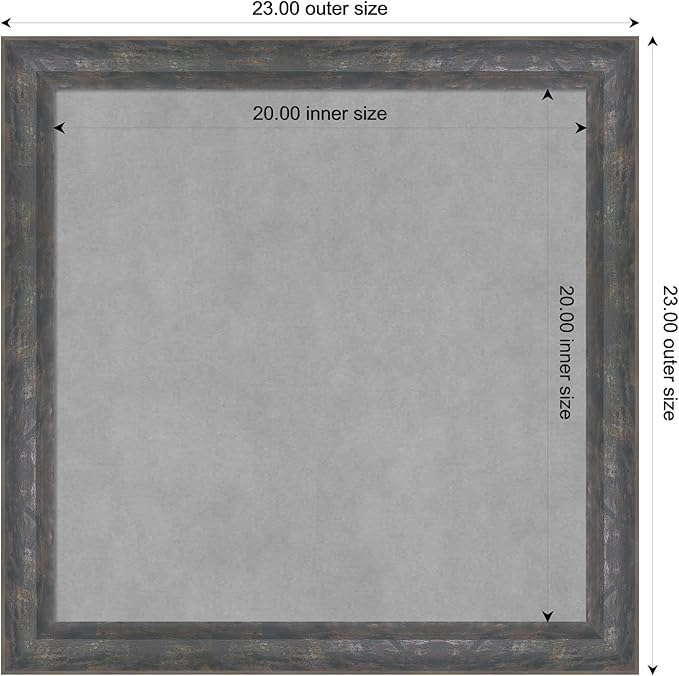 Amanti Art Grey Framed Magnetic Board 23x23 Medium Vision Board - Image 4