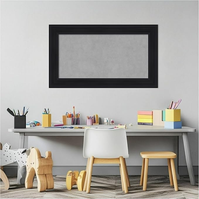 Amanti Art Black Framed Magnetic Board 17x29 Small Vision Board - Image 5