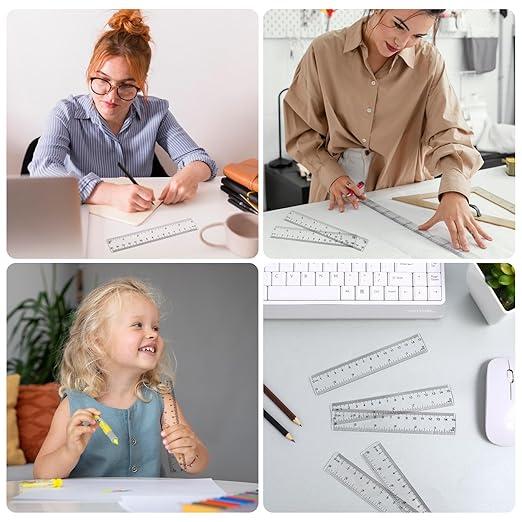 150 Pcs 6 Inch Ruler Clear Plastic Rulers Bulk - Image 5