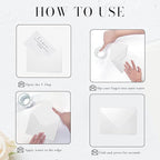 Shimmer Shiny White Envelopes 5.25 x 7.25 inches 100 PCS, Goefun A7 Euro V Flap - Image 3
