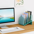 OUTIOE 5-Section Desk File Organizer, Metal Mesh Folder Organizer - Image 3
