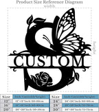 Personalized Custom Letter Name metal Signs, Custom Black Letter Monogram Wall - Image 5