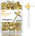 50pcs Gold Thumb Tacks for Picture Hangers by OIAOIW