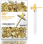 50pcs Gold Thumb Tacks for Picture Hangers by OIAOIW
