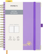 POPRUN Spiral Dotted Journal Notebook, 7-1/4" x 9-1/2" by POPRUN