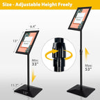 VAIIGO 3 Packs Heavy Duty Pedestal Poster Sign Stand, 8.5"x11" Adjustable Floor - Image 3