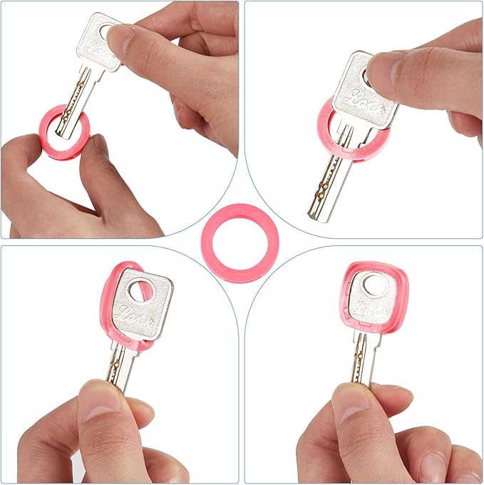 Blulu 80 Pcs Key Labels Key Color Covers Caps Tags Covers Set Plastic Keys - Image 4