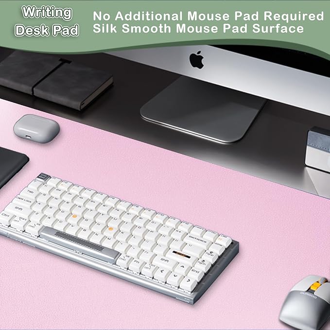 Boutilon Leather Desk Pad Protector, Non-Slip Mouse Pad, Laptop Desk Pad - Image 5