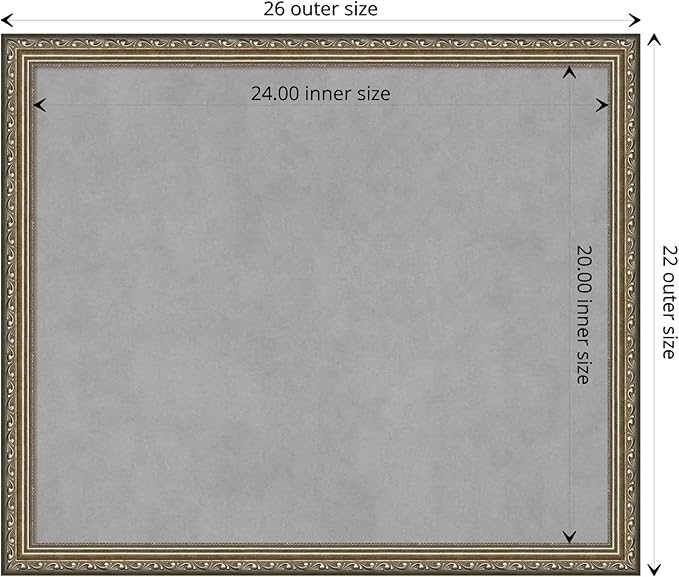 Amanti Art Silver Framed Magnetic Board 22x26 Medium Vision Board - Image 4