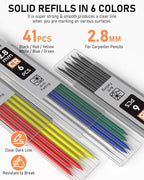 Nicpro 5 Pack Mechanical Carpenter Pencil Set - Image 3