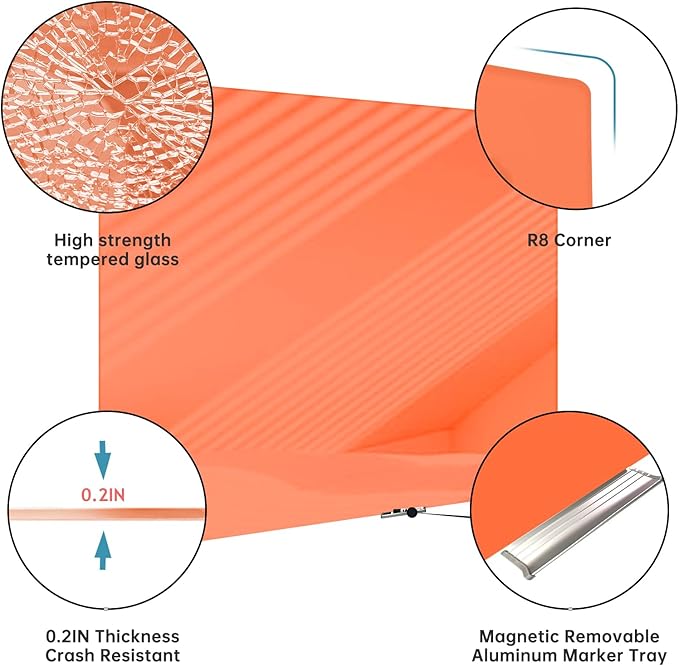 Magnetic Glass Whiteboard - Image 2