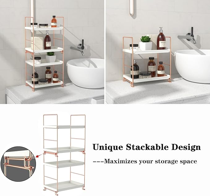 FSyueyun 2-Tier Bathroom Countertop Organizer, Tool-Less Installation Premium - Image 7