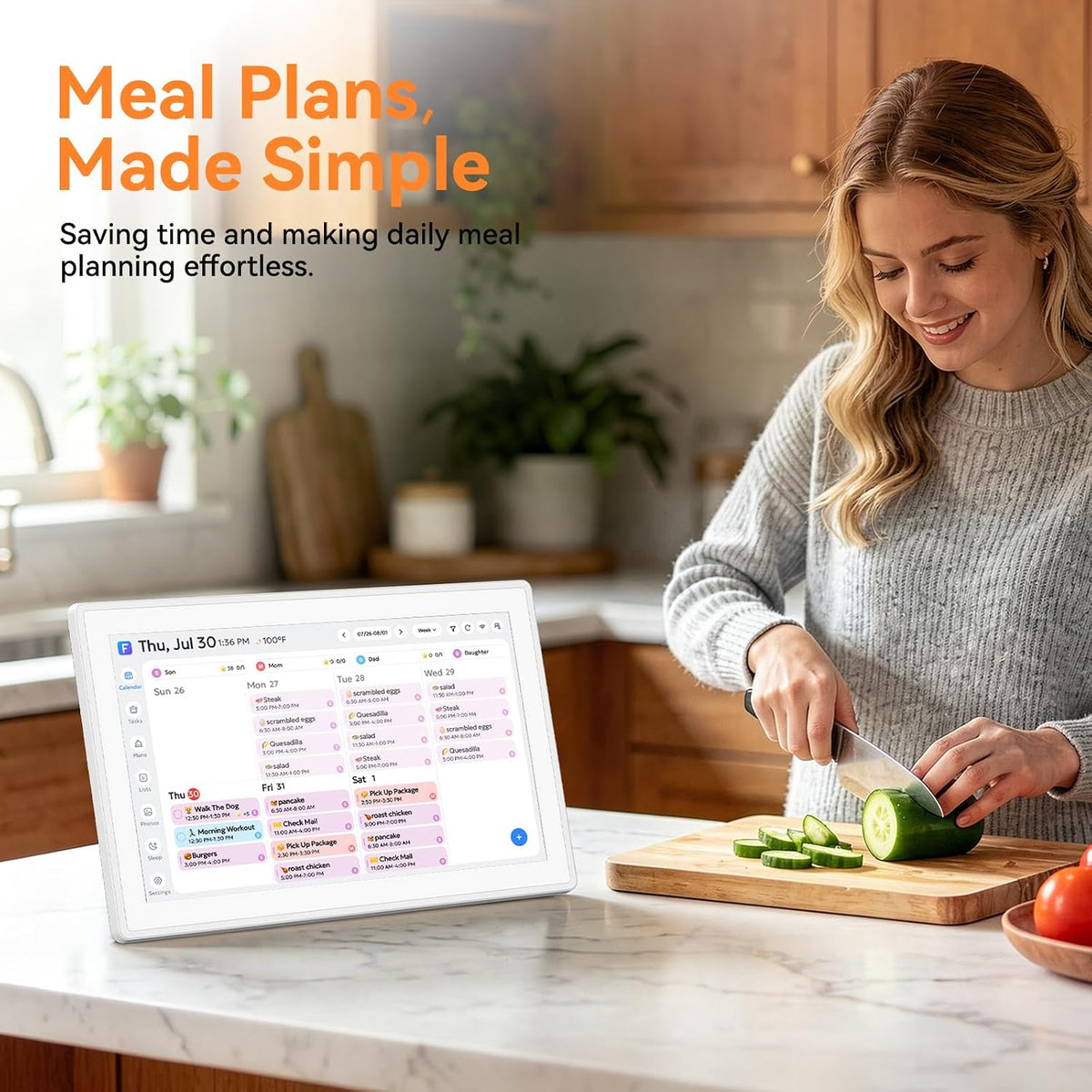 10.1" Smart Digital Calendar, No Subscription Family Hub