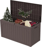 PATIOEASY Outdoor Storage Box 100GAL Waterproof Resin Deck Box, UV-Resistant by Unknown