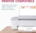 THiNKABLE Floral Stationery Paper, 50 Sheets, Decorative, Writing Paper - Image 3