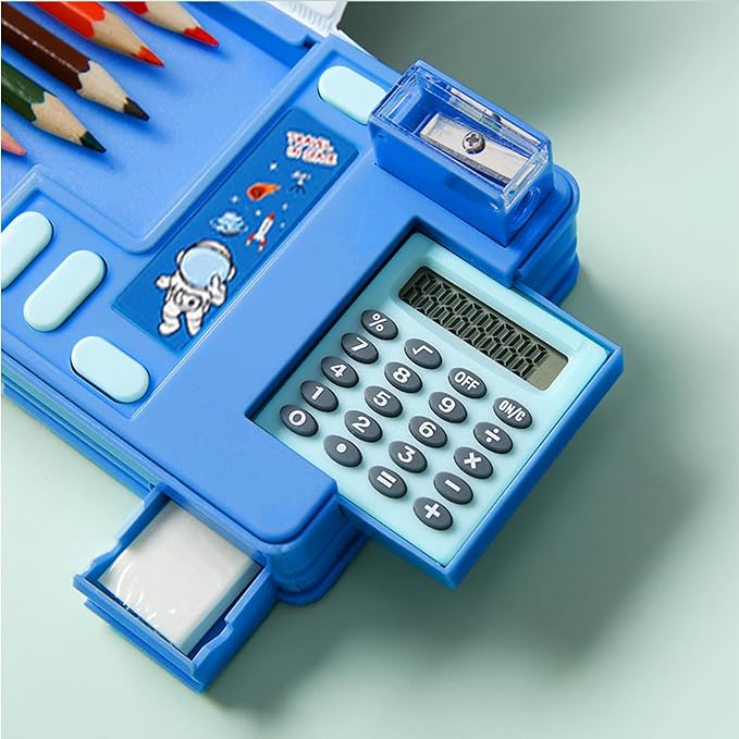 Ristpal Pop Up Multifunction Pencil Case, Cute Cartoon Pen Box Organizer - Image 2