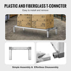 vevor aluminum dunnage rack, 48” x 20” commercial, side view